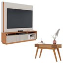 Ver imagem 1 de Estante Home Theater Jordão Off White Freijó com Aparador Riviera Freijó – Colibri
