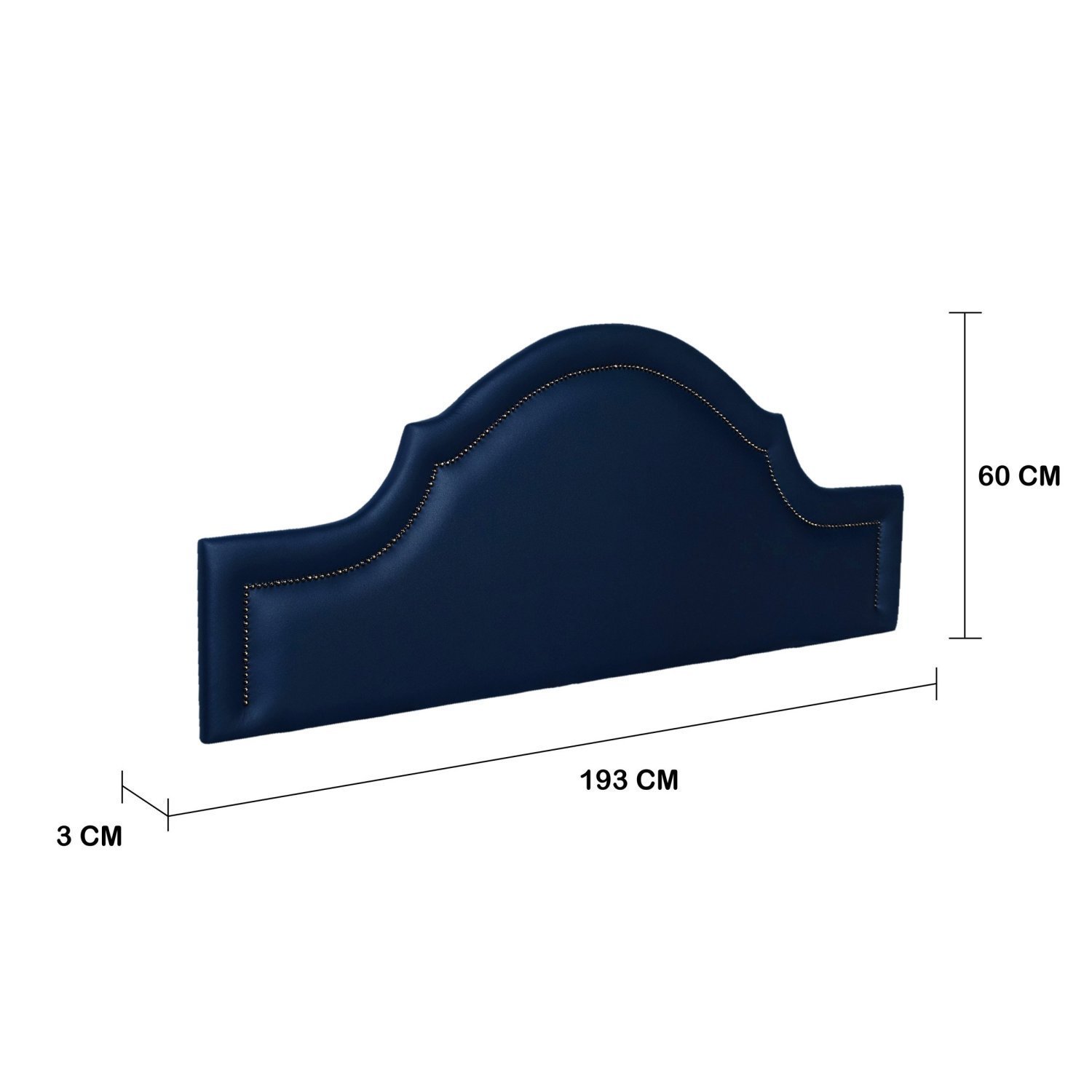 Cabeceira King Estofada para Cama Box com Tachas 193x60cm Provençal Luxo - 3