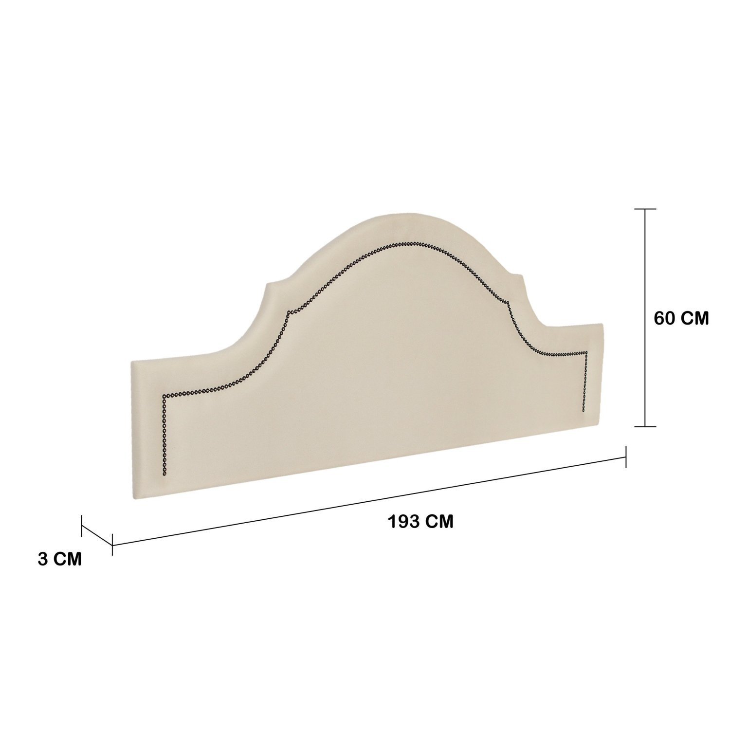 Cabeceira King Estofada para Cama Box com Tachas 193x60cm Provençal Luxo - 3
