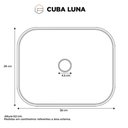 Ver imagem 3 de Cuba de Apoio para Banheiro em Mármore Sintético Luna Preto - Cozimax Cuba Sintetica Luna Preto