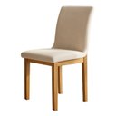 Ver imagem 3 de Kit 4 Cadeiras para Sala de Jantar Pés Madeira Maciça Bella Bege/Cinamomo/Veludo Palha