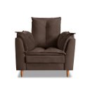 Ver imagem 4 de Poltrona Confortável para Amamentação com Puff Fibras Macias Marrom