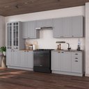 Ver imagem 1 de Armário de Cozinha Modulada Completa Fidelitá Nara 100% MDF 6 Peças 360cm 16 Portas 2 Gavetas sem