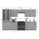 Ver imagem 4 de Armário de Cozinha Modulada Completa Fidelitá Nara 100% MDF 6 Peças 360cm 16 Portas 2 Gavetas sem
