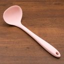 Ver imagem 3 de Kit 3 Conchas de Cozinha 27cm Silicone Rosa para Servir Sopa