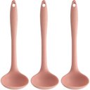 Ver imagem 1 de Kit 3 Conchas de Cozinha 27cm Silicone Rosa para Servir Sopa