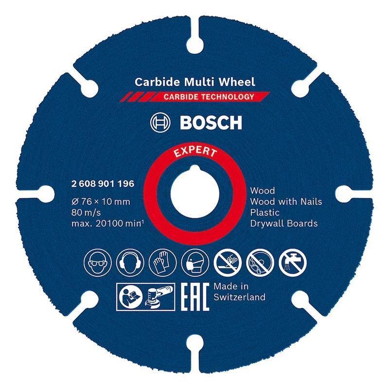 Disco de Corte Bosch Expert Carbide Multi Wheel 76mm, 10mm