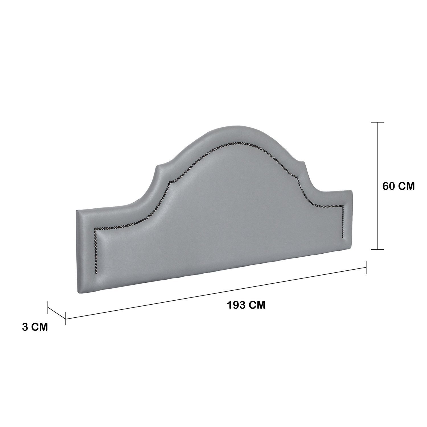 Cabeceira King Estofada para Cama Box com Tachas 193x60cm Provençal Luxo - 3