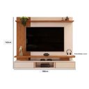 Ver imagem 2 de Painel Home P-tv até 65 Polegadas Leoni Ripado C- Prateleira e Nichos 180x162cm Off White-freijó