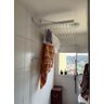 Varal Individual de Parede 150cm com 12 Varetas em Alumínio - Branco - 5