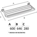 Ver imagem 4 de Porta Toalha Rack - 60 cm - Bali
