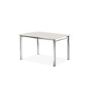 Ver imagem 4 de Conjunto Sala de Jantar Mesa Ortenia Tampo Vidro com 4 Cadeiras Dinah Marrom/Cromado/Off White