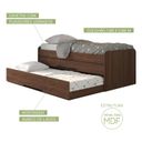 Ver imagem 3 de Bicama Solteiro MDF 2 Gavetas Sophie