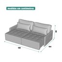 Ver imagem 4 de Sofá Retrátil e Reclinável em Linho 180cm Boss