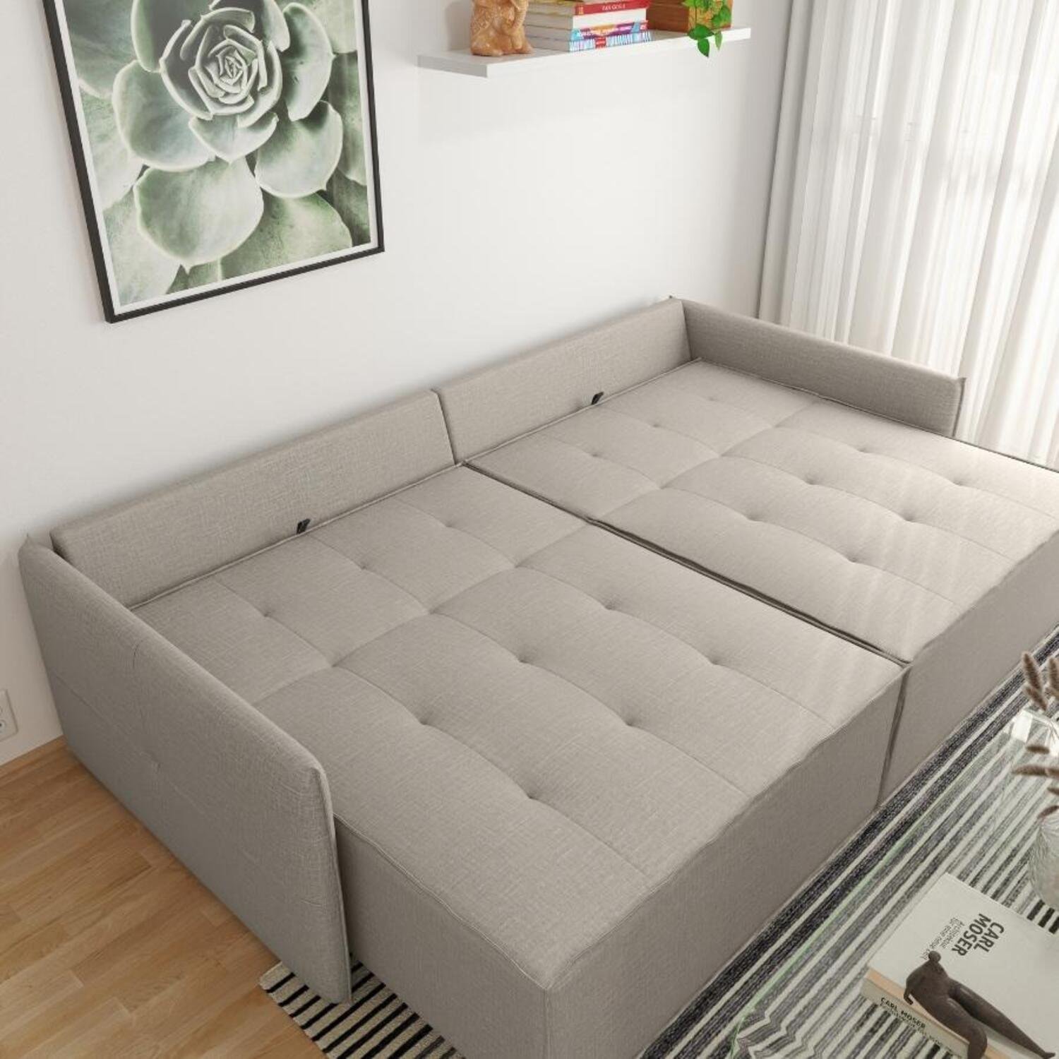 Sofá Retrátil e Reclinável em Linho 200cm Boss - 8