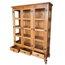 Ver imagem 2 de Cristaleira Madeira de Demolição 3 Portas 3 Gavetas Sudeste Rústico