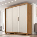 Ver imagem 5 de Guarda Roupa Casal 3 Portas de Correr 4 Gavetas Confo 190 cm Cinamomo Areia Zanz