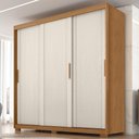 Ver imagem 2 de Guarda Roupa Casal 3 Portas de Correr 4 Gavetas Confo 190 cm Cinamomo Areia Zanz