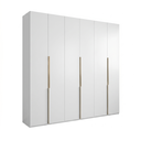 Ver imagem 3 de Guarda-roupa Grande Casal 6 Portas 6 Gavetas Bloom Branco