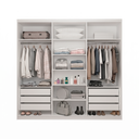 Ver imagem 6 de Guarda-roupa Grande Casal 6 Portas 6 Gavetas Bloom Branco