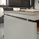 Ver imagem 6 de Conjunto de Escritório 2 Peças Mesa Gaveteiro 2 Gavetas Oslo Cor: Fendi e Freijó