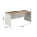 Ver imagem 3 de Conjunto de Escritório 2 Peças Mesa Gaveteiro 2 Gavetas Oslo Cor: Fendi e Freijó