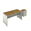 Ver mais imagens de Conjunto de Escritório 2 Peças Mesa Gaveteiro 2 Gavetas Oslo Cor: Fendi e Freijó