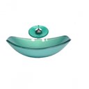 Ver imagem 1 de Cuba De Vidro Oval 46cm + Valvula + Torneira Cascata