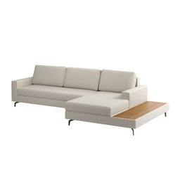 Sofá em Linho 322cm Chaise Direito e Deck Loft - 4