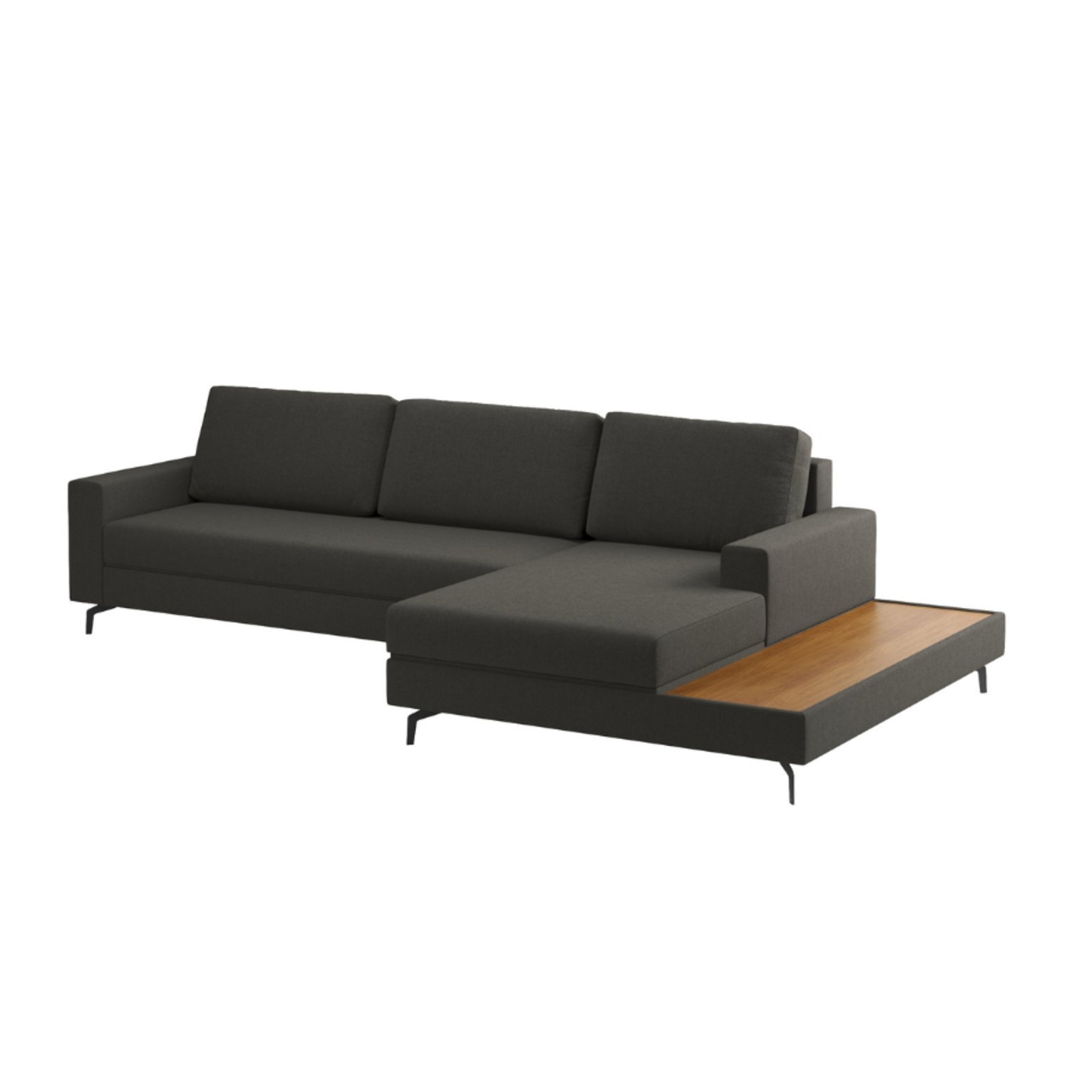 Sofá em Linho 322cm Chaise Direito e Deck Loft - 4