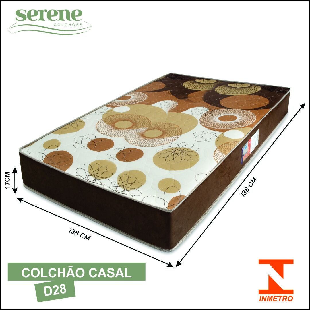 Colchão Serene Casal Densidade D28 – 138 X 188 X 17 Cm - 2