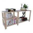Ver imagem 1 de Estante 110x50cm Design Moderno para Salas 100% Pinus de Chão
