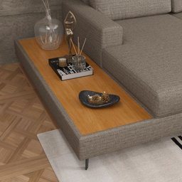 Sofá em Linho 322cm Chaise Esquerdo e Deck Loft - 5