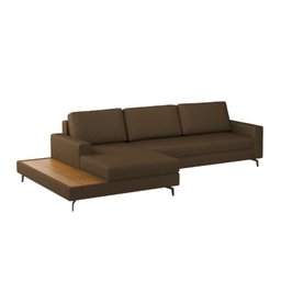 Sofá em Linho 322cm Chaise Esquerdo e Deck Loft - 4