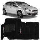 Ver imagem 2 de Jogo de Tapete Automotivo Carpete Fiat Bravo 2011 À 2016 Soft Logo Bordado Preto 5 Peças