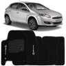 Jogo de Tapete Automotivo Carpete Fiat Bravo 2011 À 2016 Soft Logo Bordado Preto 5 Peças - 2
