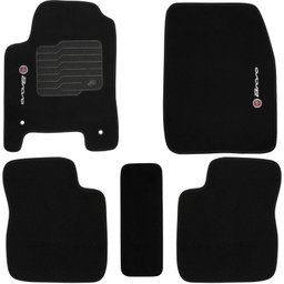 Jogo de Tapete Automotivo Carpete Fiat Bravo 2011 À 2016 Soft Logo Bordado Preto 5 Peças - 3