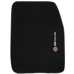 Jogo de Tapete Automotivo Carpete Fiat Bravo 2011 À 2016 Soft Logo Bordado Preto 5 Peças - 5