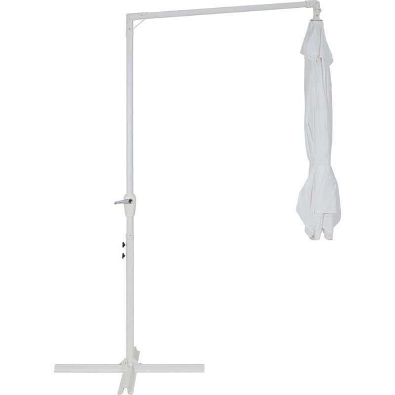 Ver imagem 4 de Ombrelone Lateral Guarda Sol Bel Veneza 3 Metros Branco com Base de Apoio P/ Piscina, Hotel, Varanda