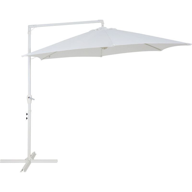 Ver imagem 2 de Ombrelone Lateral Guarda Sol Bel Veneza 3 Metros Branco com Base de Apoio P/ Piscina, Hotel, Varanda