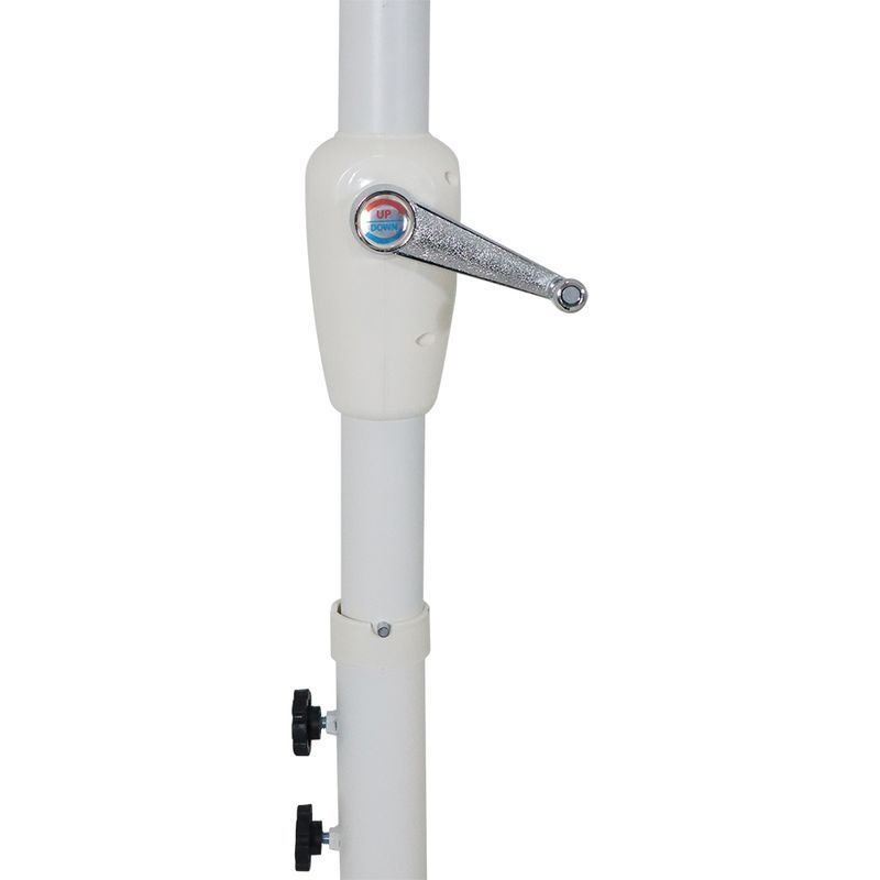 Ombrelone Lateral Guarda Sol Bel Veneza 3 Metros Branco com Base de Apoio P/ Piscina, Hotel, Varanda - 5