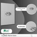 Ver imagem 4 de Tomada 10a Conjunto 4x2 Recta Prata Satin Blux