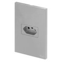 Ver imagem 2 de Tomada 10a Conjunto 4x2 Recta Prata Satin Blux