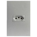 Ver imagem 1 de Tomada 10a Conjunto 4x2 Recta Prata Satin Blux