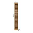 Ver mais imagens de Guarda-Roupa Modulado Canto Oblíquo 5 Portas e Cantoneira 100% MDF Cairo Marrom/Cinamomo