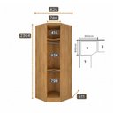 Ver imagem 3 de Guarda-Roupa Modulado de Canto Oblíquo 5 Portas e Cantoneira 100% MDF Cairo