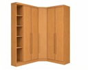 Ver imagem 1 de Guarda-Roupa Modulado de Canto Oblíquo 5 Portas e Cantoneira 100% MDF Cairo