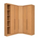 Ver imagem 2 de Guarda-Roupa Modulado Canto Oblíquo 5 Portas e Cantoneira 100% MDF Cairo Marrom/Cinamomo
