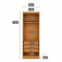 Ver imagem 4 de Guarda-Roupa Modulado de Canto Oblíquo 5 Portas e Cantoneira 100% MDF Cairo
