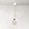 Lustre Pendente Taschibra Monalisa Transparente E27 Bivolt Branco - 2